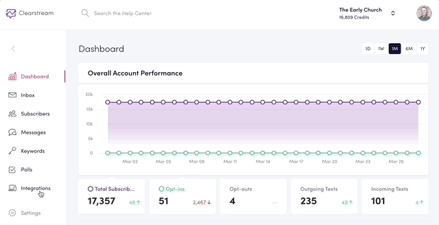 Platform view of how to set up integration with Simple Donation.