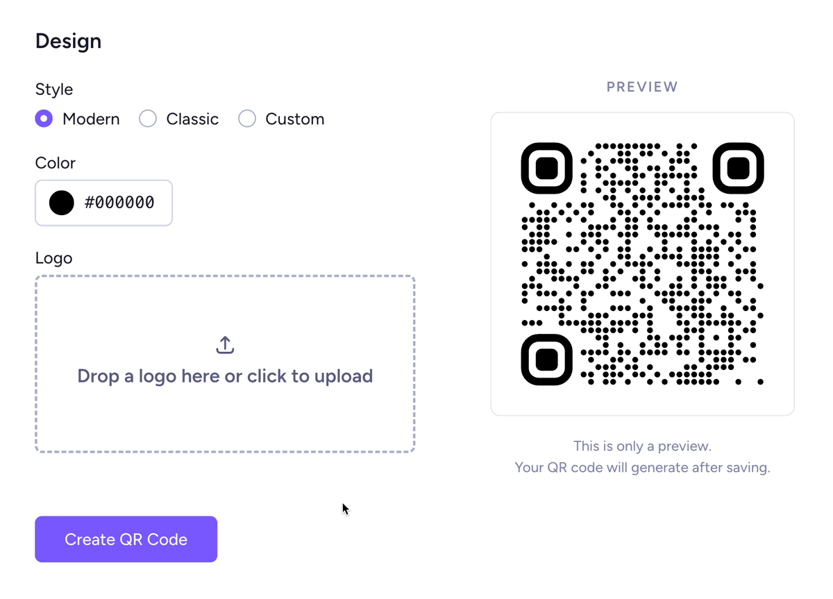 Easily create beautiful QR codes