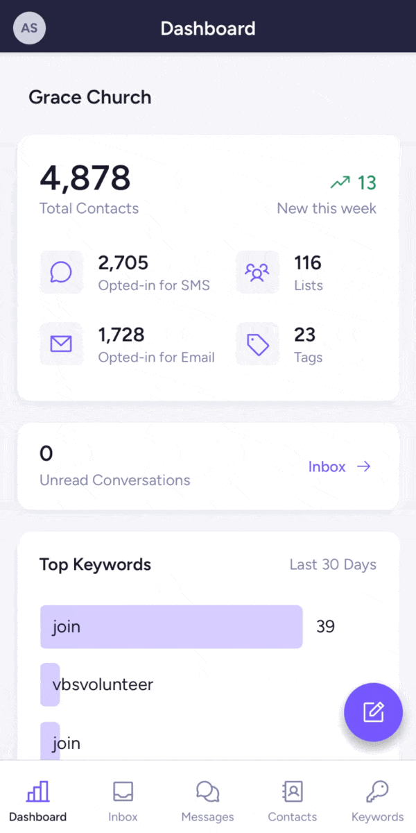 Updated iOS dashboard with intuitive metrics at a glance