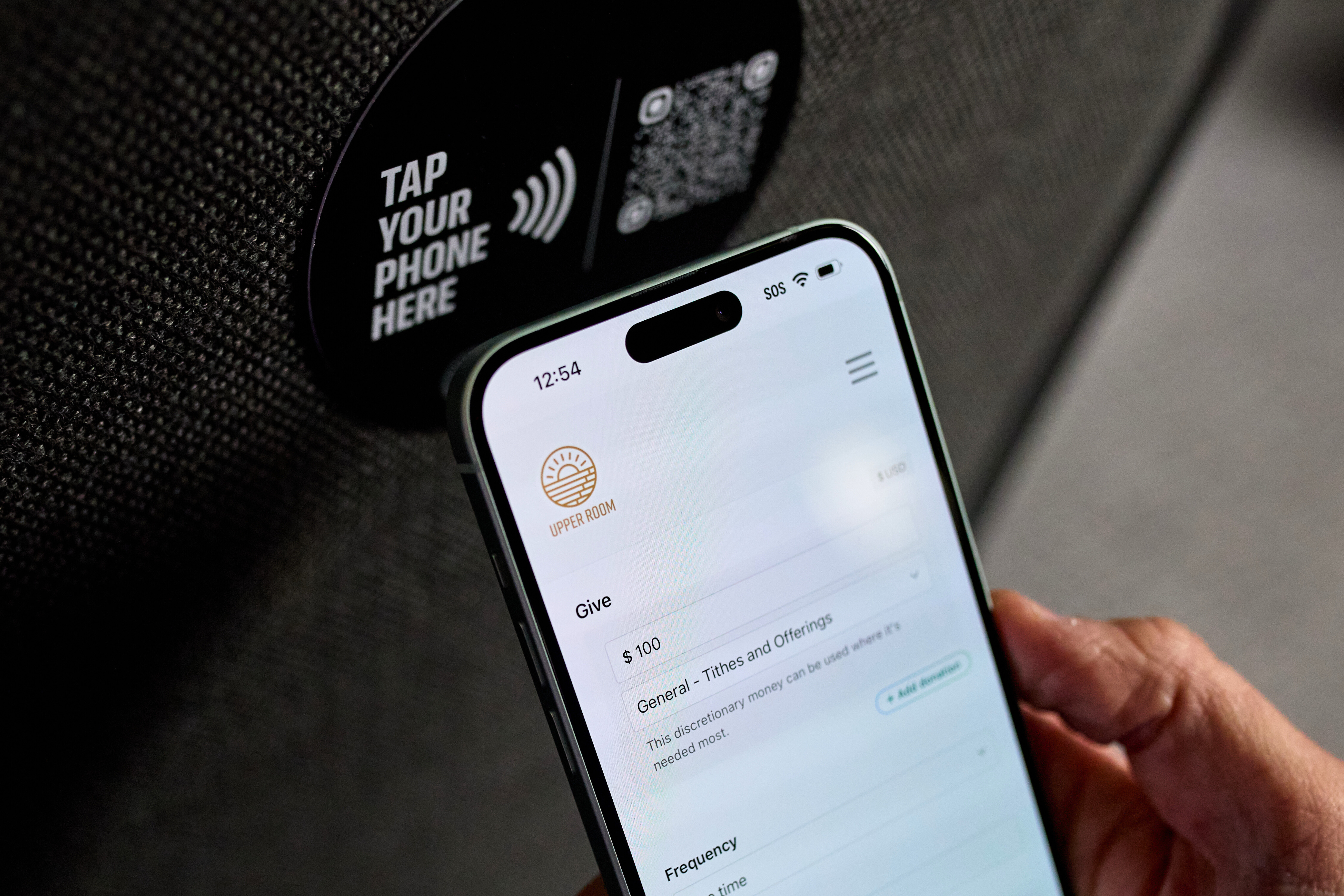 Offer tap to give with NFC tags for churches