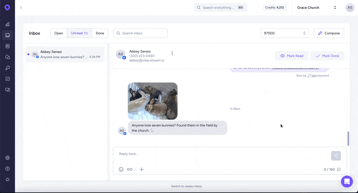 Enlarge images in the inbox