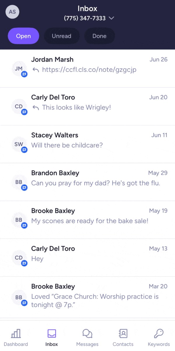 Swipe to organize messages in the updated iPhone app inbox