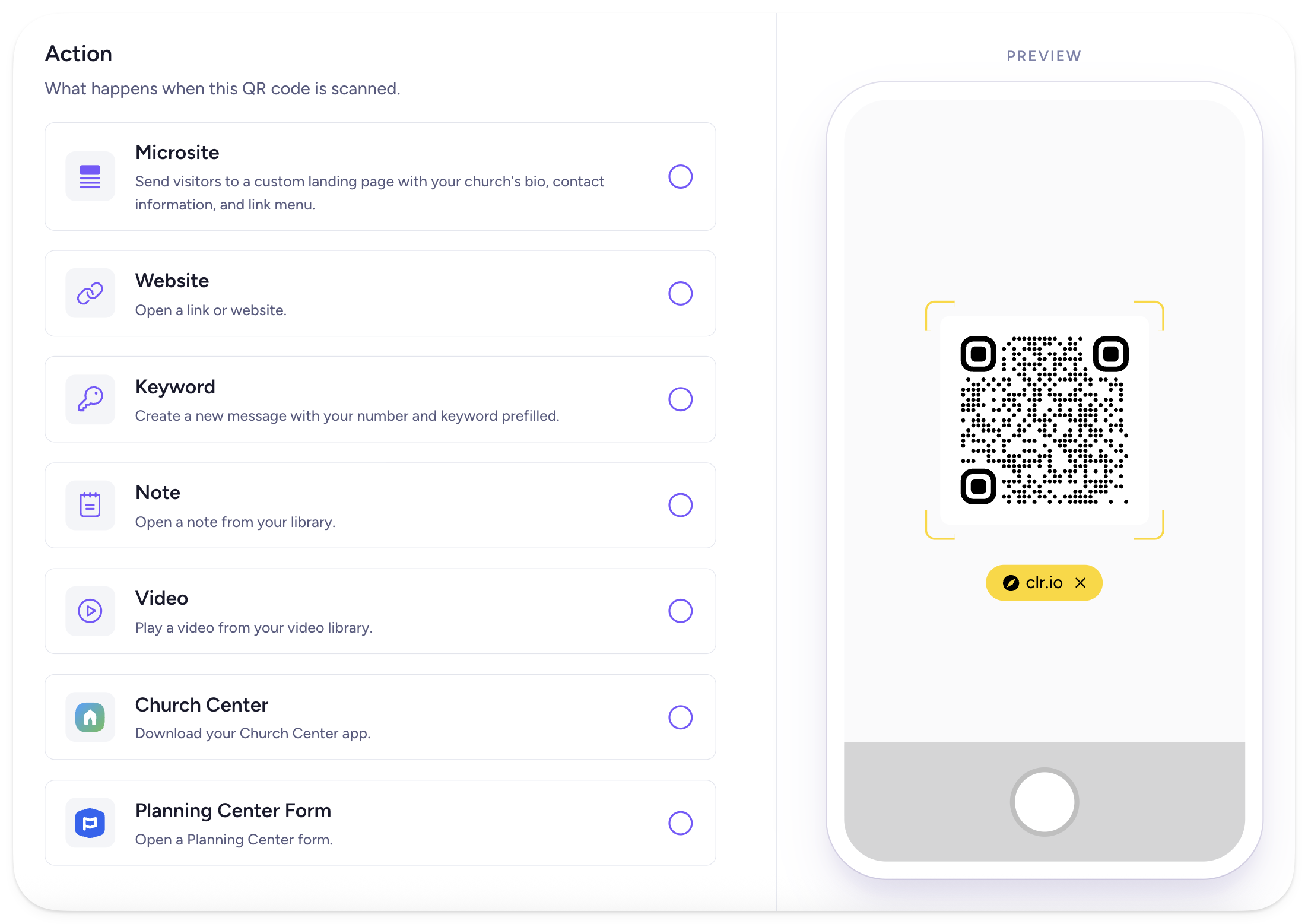 Generate unlimited QR codes, free with your Clearstream plan!