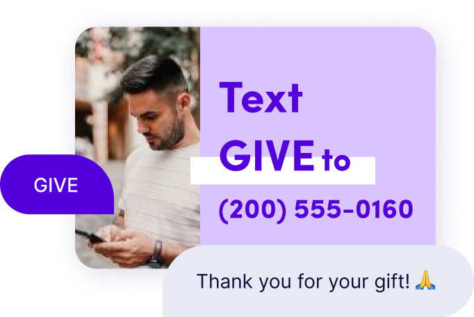 Receive text donations