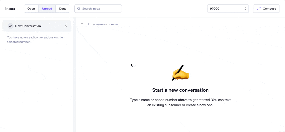 Search Planning Center in the inbox