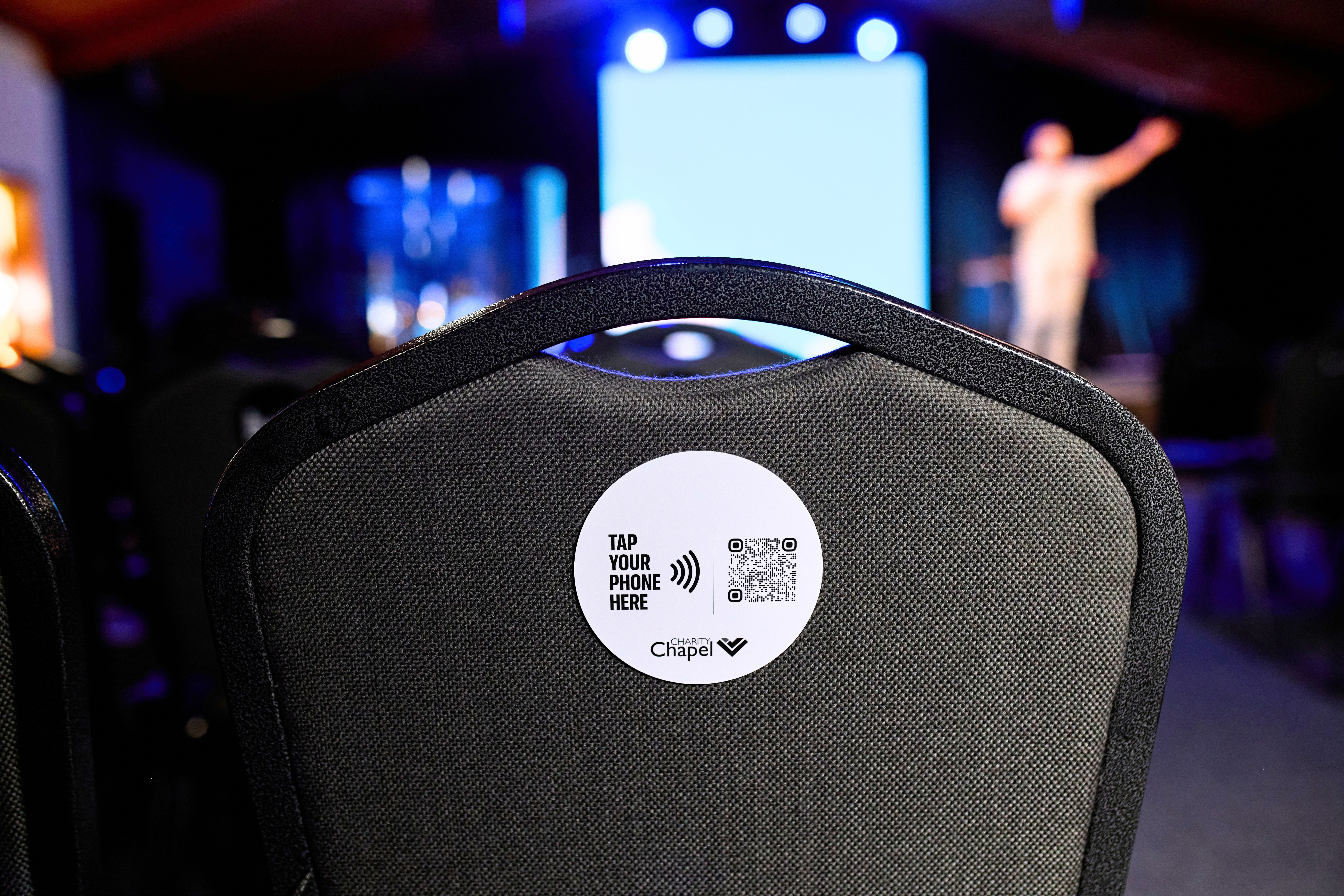 NFC tags make it easy for visitors to connect during service