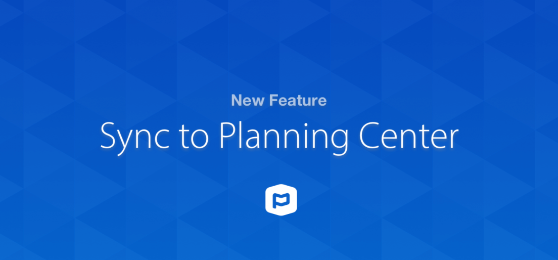 Sync to Planning Center Blog Header