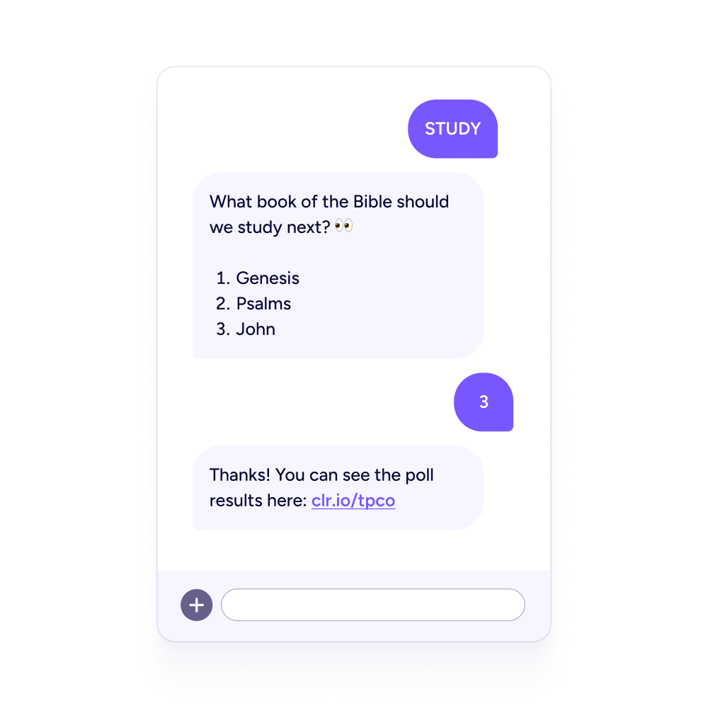 Collect feedback Poll triggered by keyword