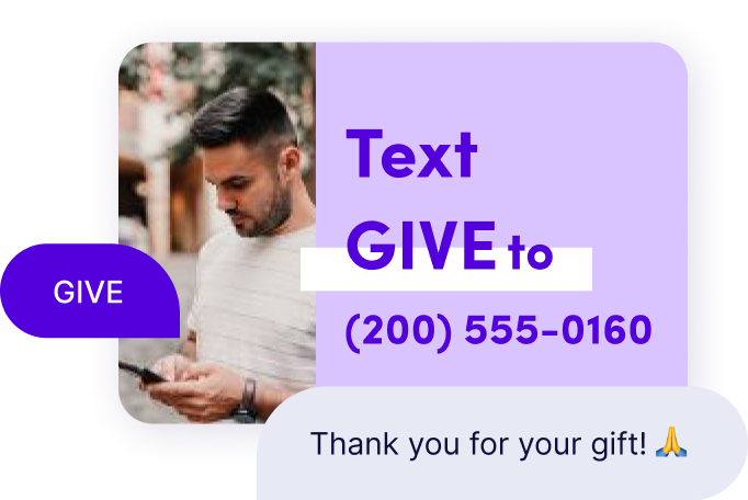 Receive text donations