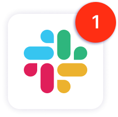 Slack Logo with a Notification